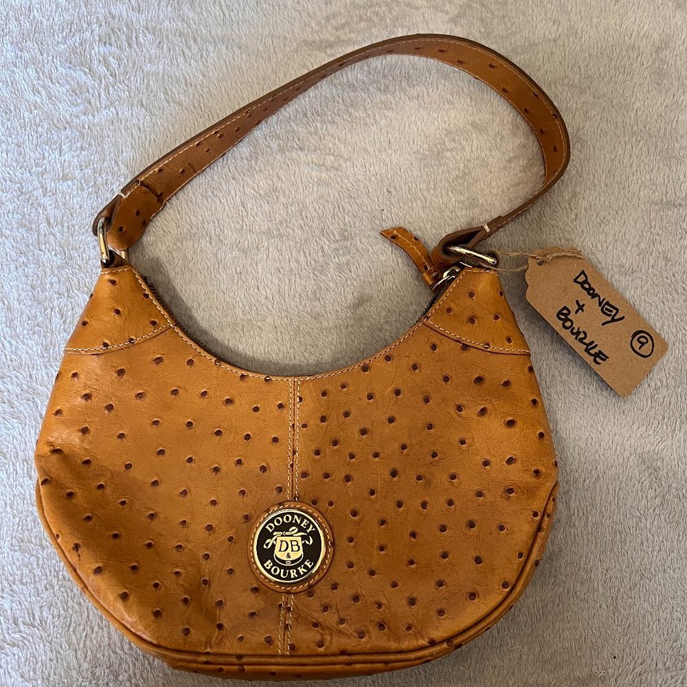 Dooney and Bourke Ostrich Texture Small Hobo Bag